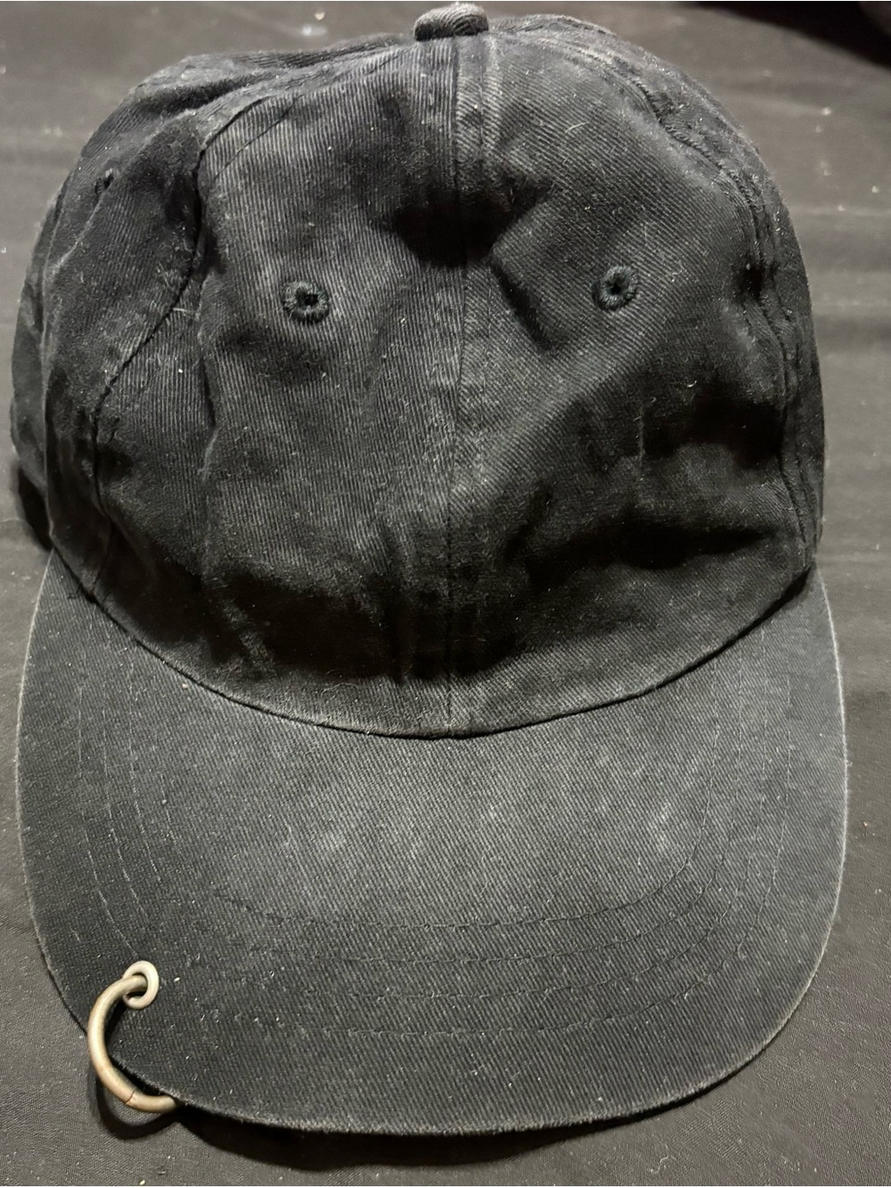 Everyday Black Women's Baseball Cap with Brim Ring Accent